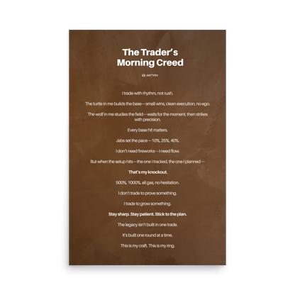 TRADER’S MORNING CREED